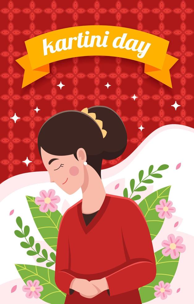 Happy Kartini Day Poster vector