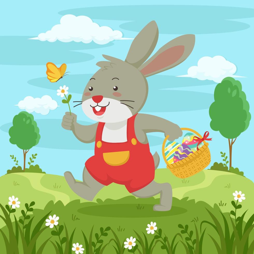 Cute Easter Bunny vector