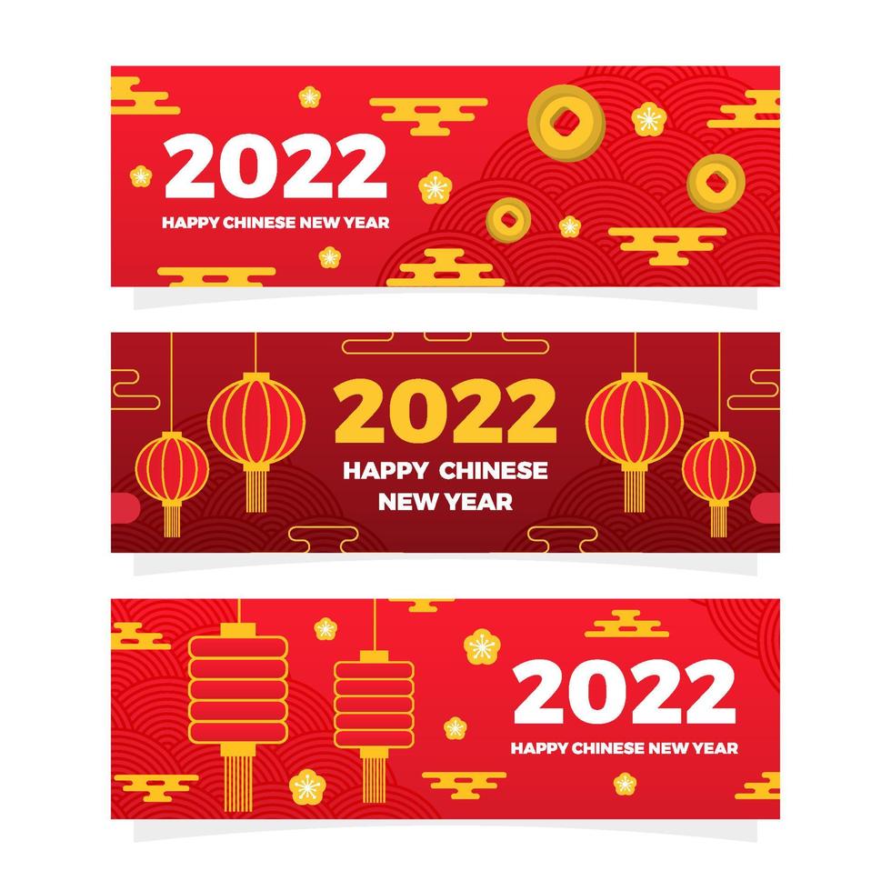 Chinese New Year 2022 Banner Collection vector