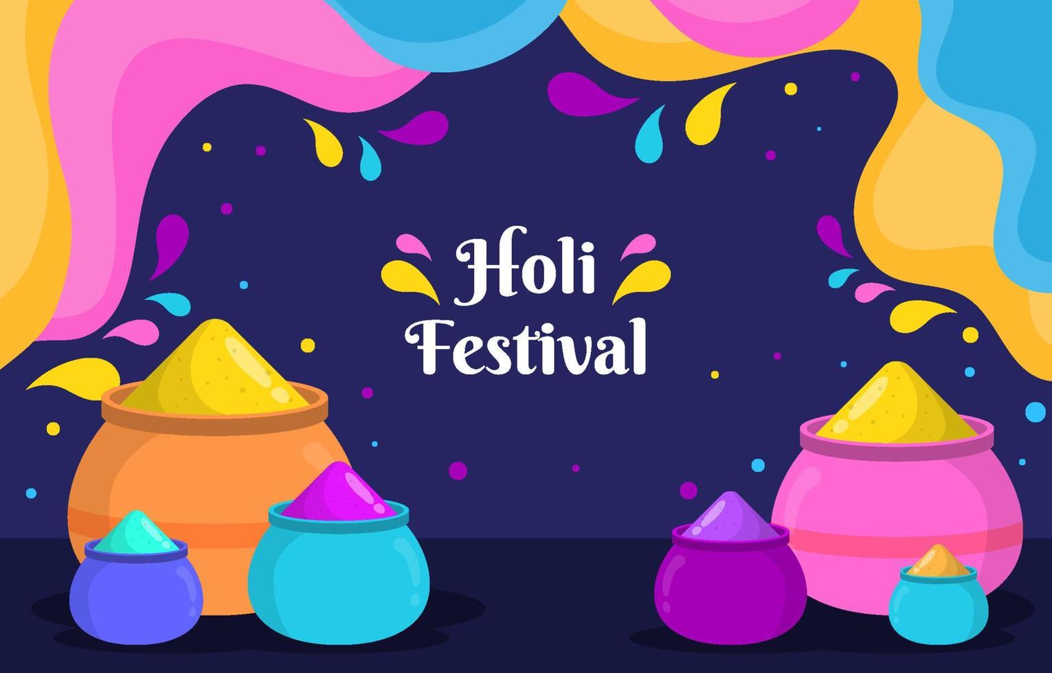 festividad holi festival fondo vector