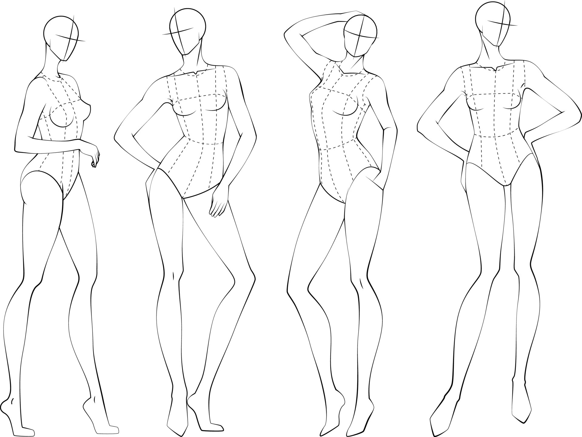 Fashion figure ten heads design template croquis wearing bodice 5387832 Fashion figure ten heads design template croquis wearing bodice 5387832