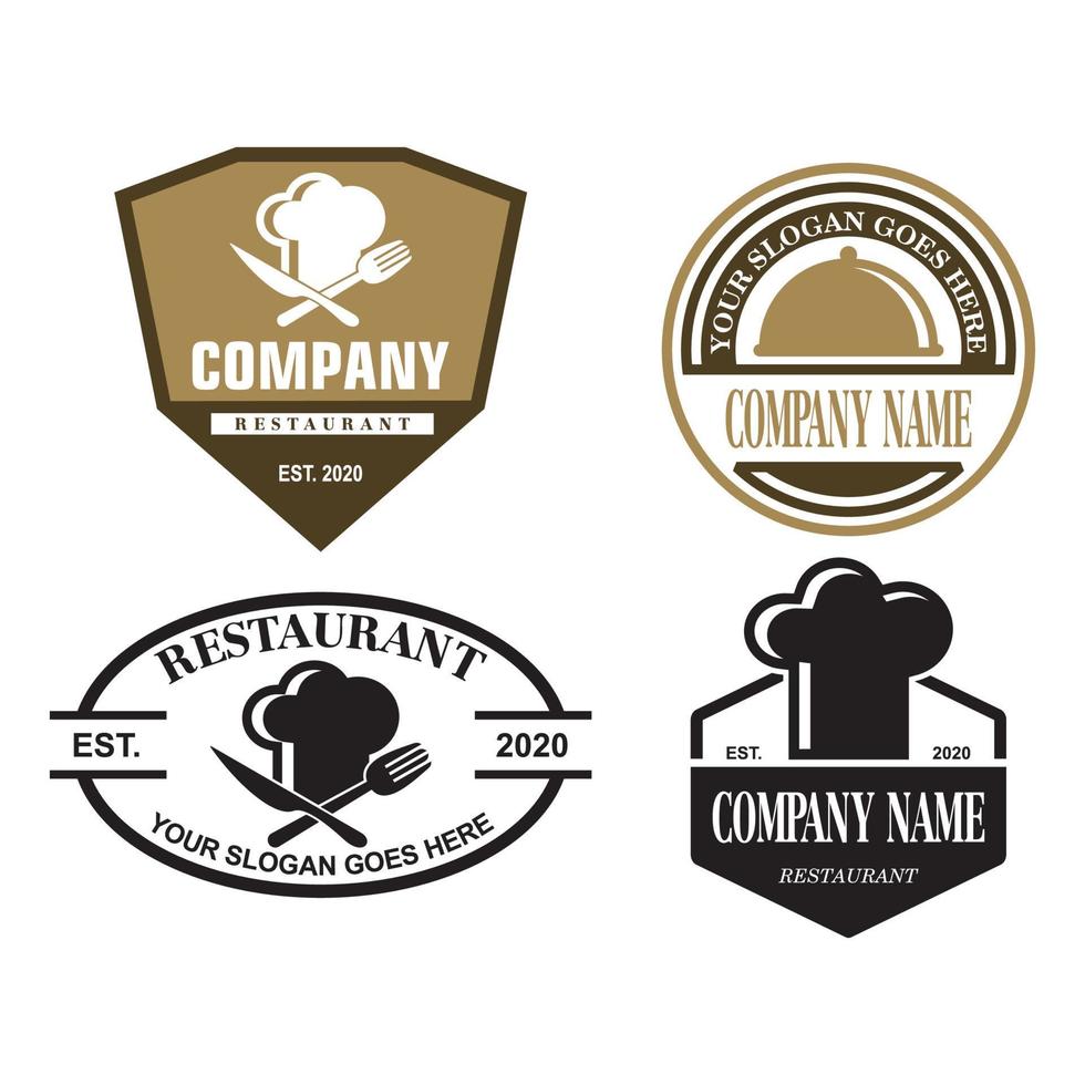 A Set Of Food Vector , A Set Of Restaurant Logo