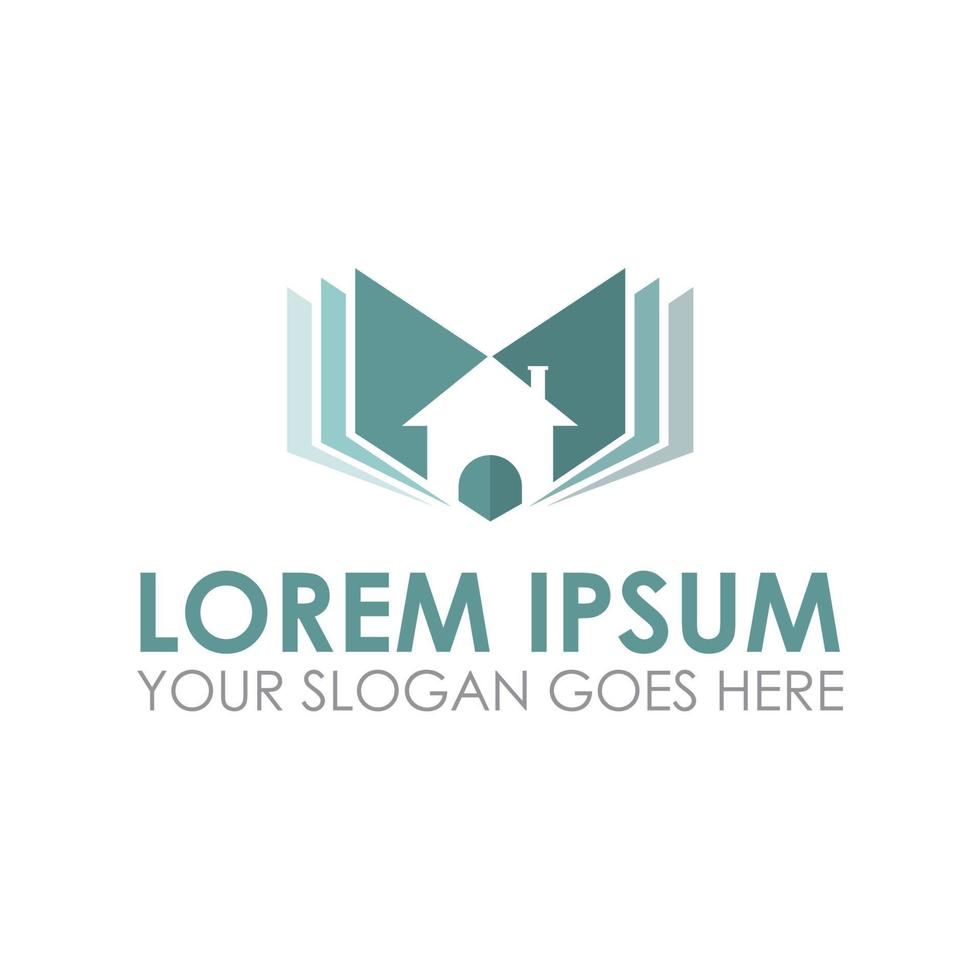 home book vector , library logo