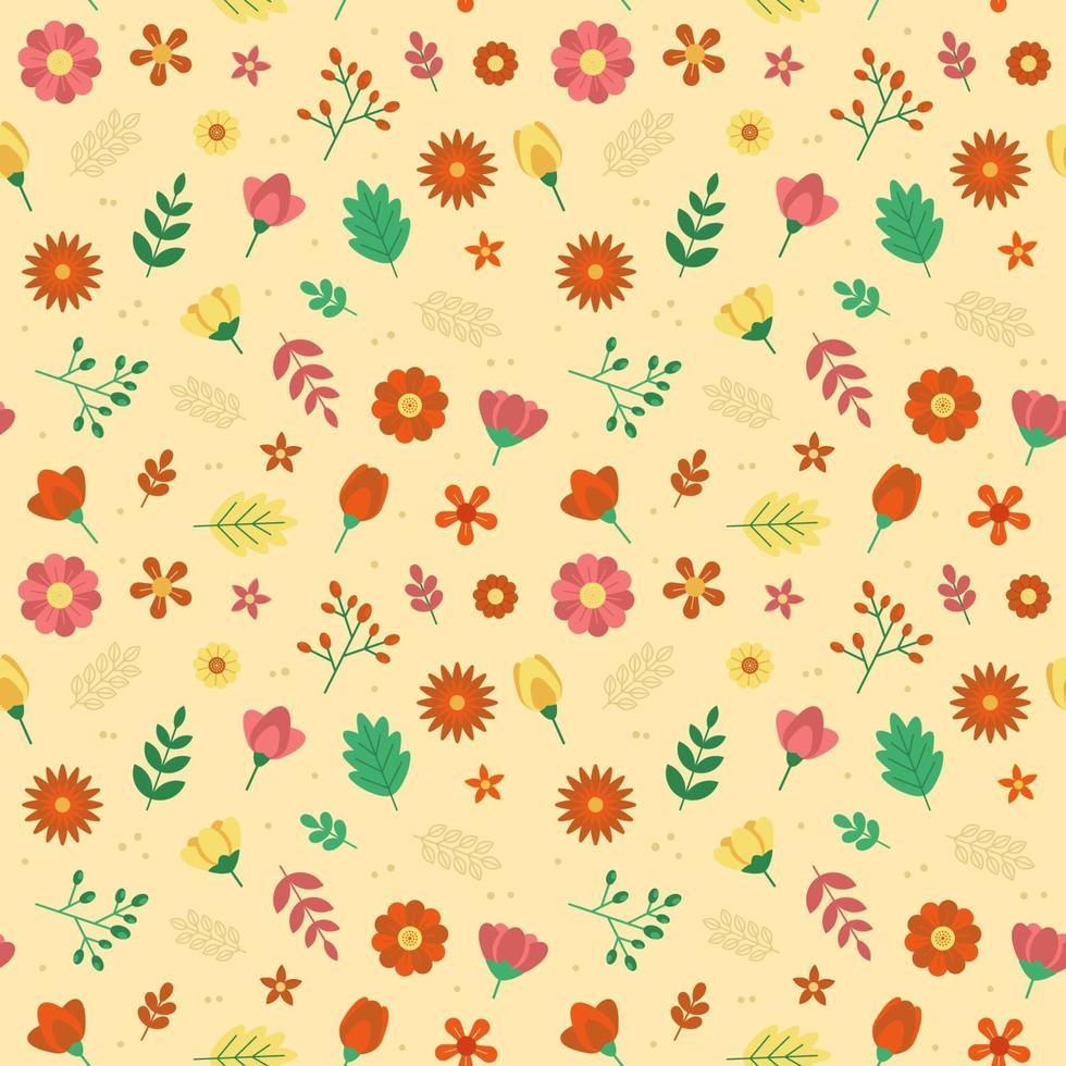 Seamless Spring Flower Pattern vector