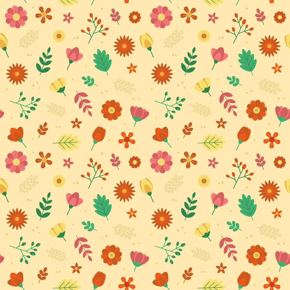 Seamless Spring Flower Pattern vector