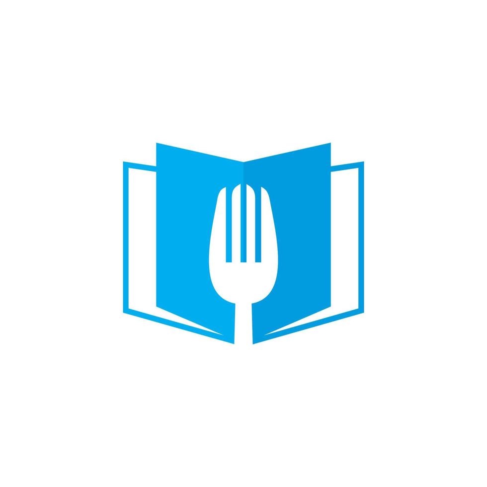 vector de tenedor abstracto, logotipo de comida