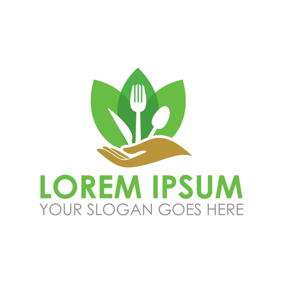vector de comida natural, logotipo de restaurante