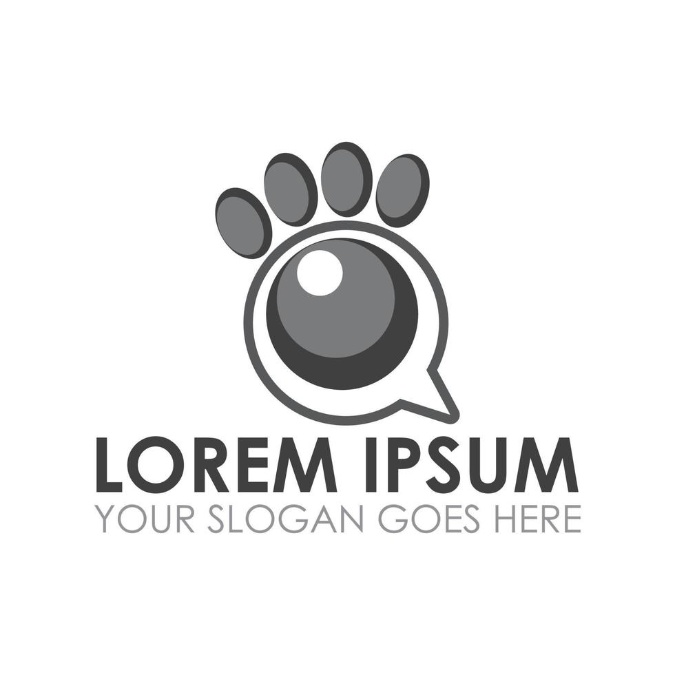 pet care vector , paw logo
