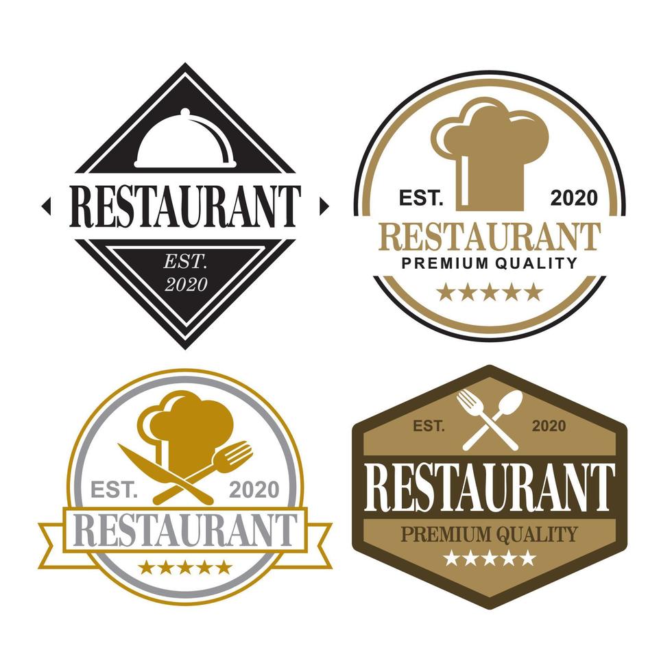 A Set Of Restaurant Vector , A Set Of Food Logo