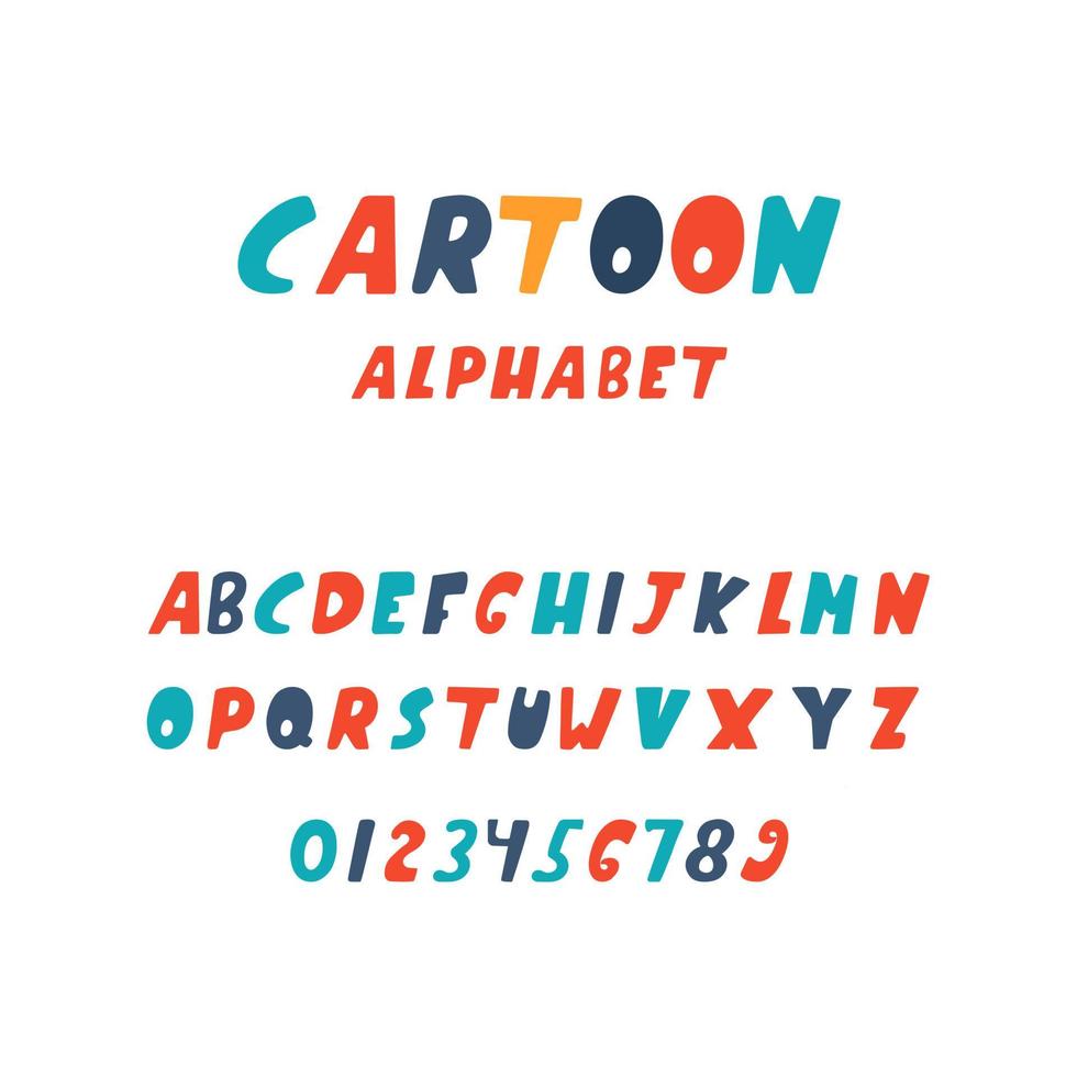 Colorful alphabet for your invitations and banner design. vector