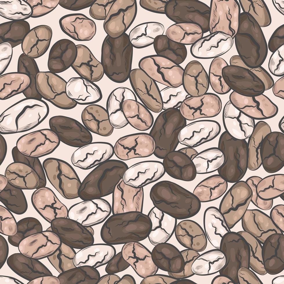 Chia seeds vector seamless pattern.