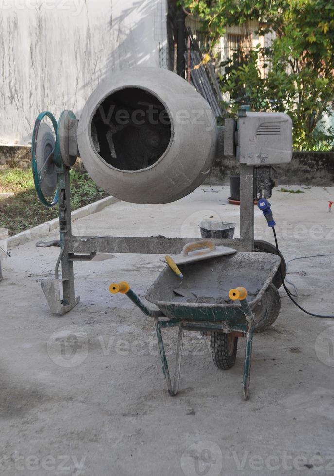 concrete mixer aka cement mixer photo