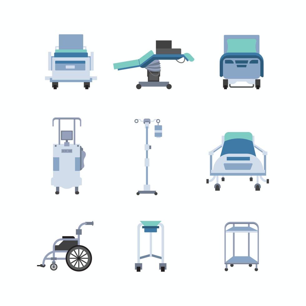 Set Medical Tool Equipment Illustration vector