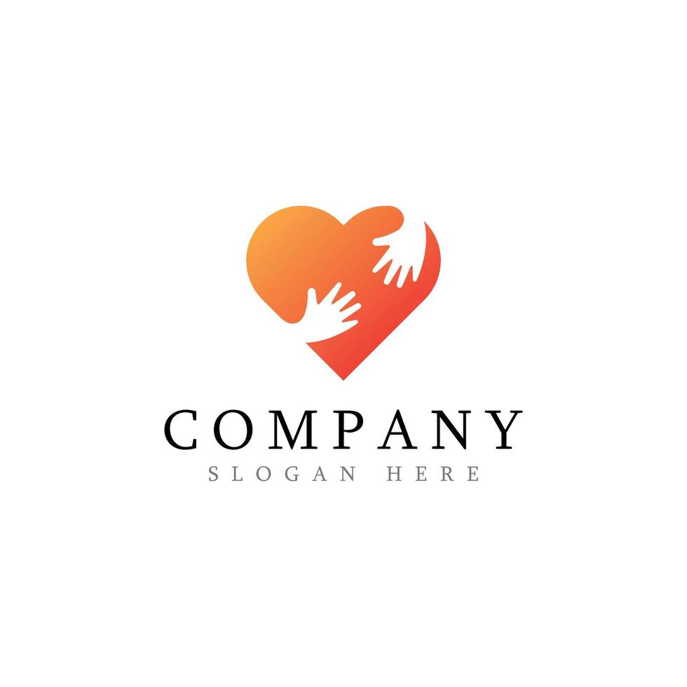 Care logo design template vector