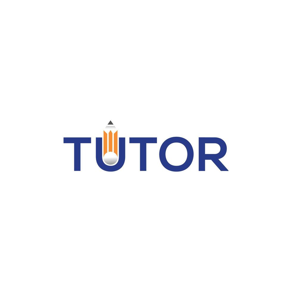 plantilla de diseño de logotipo de tutor vector