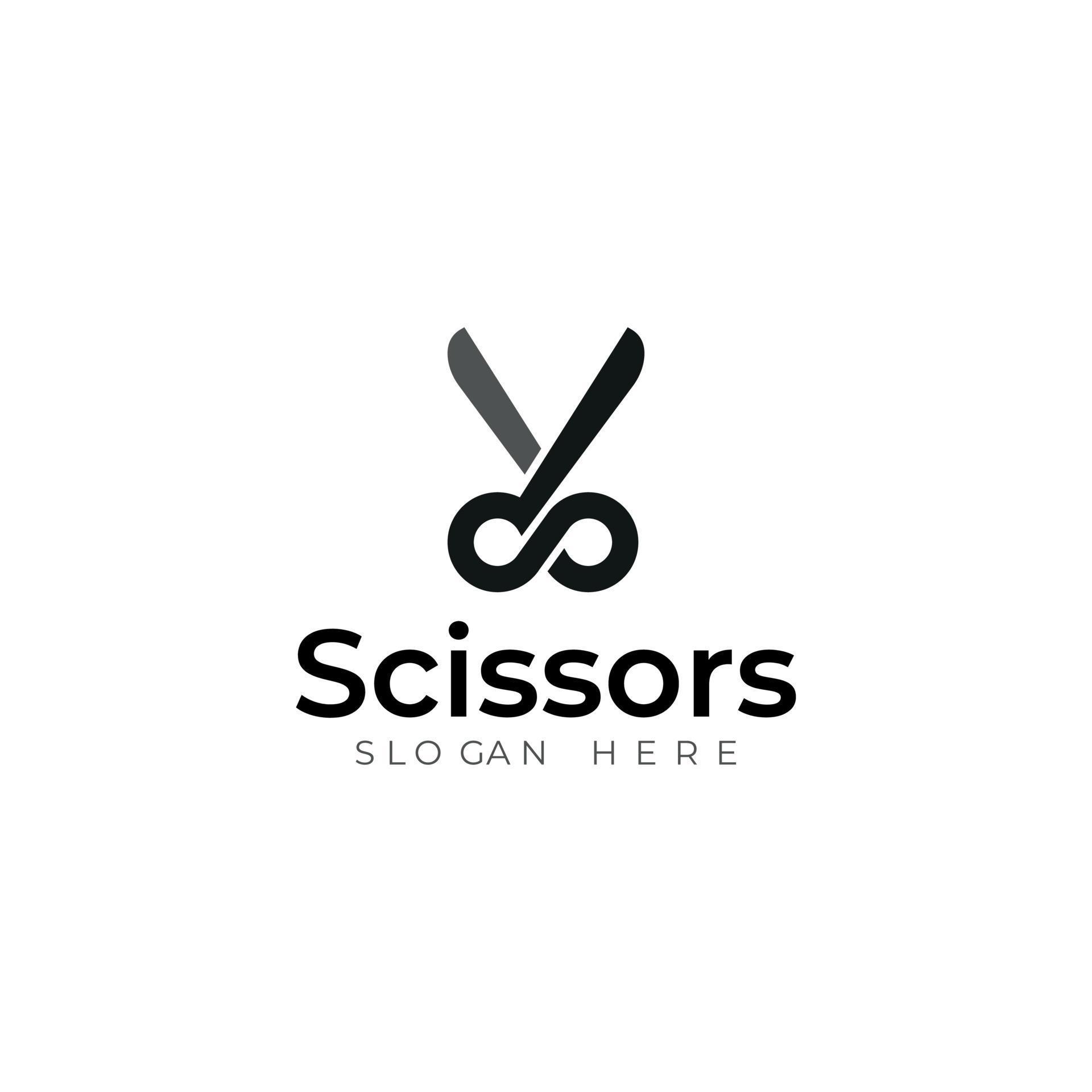 Scissors logo design template 5389399 Vector Art at Vecteezy