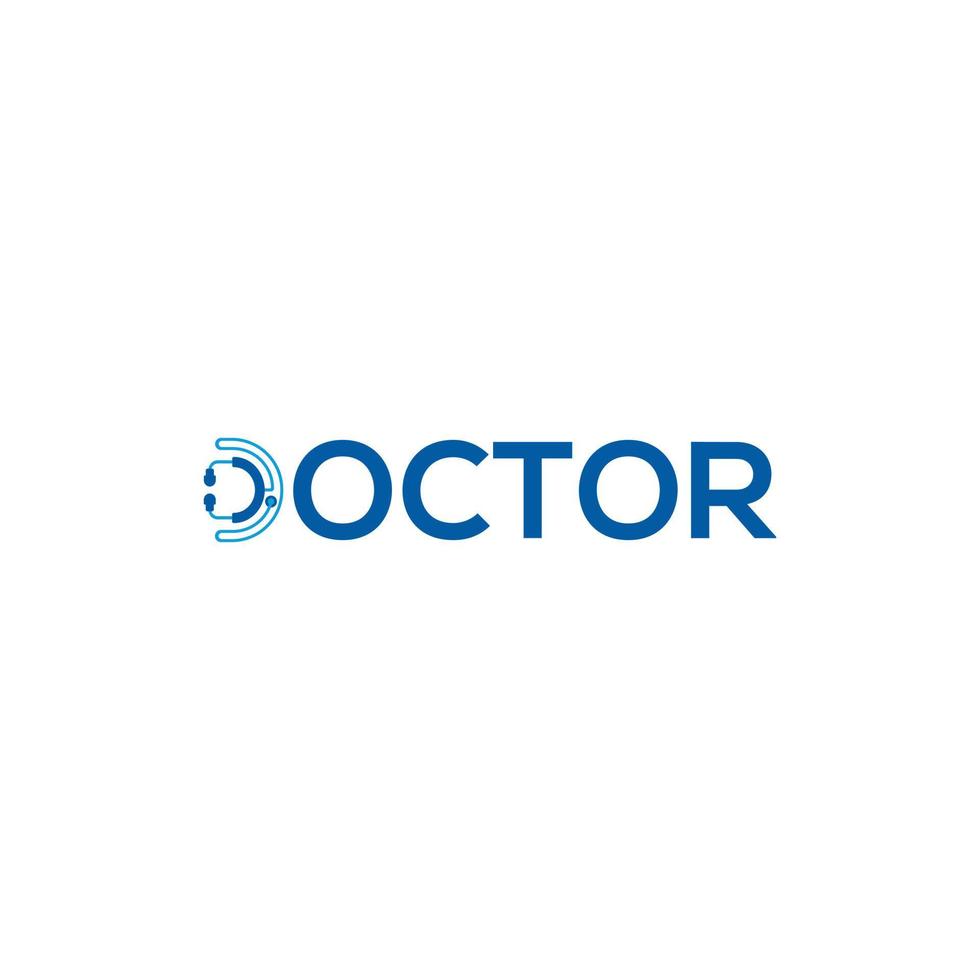 diseño del logotipo de la marca denominativa del médico vector