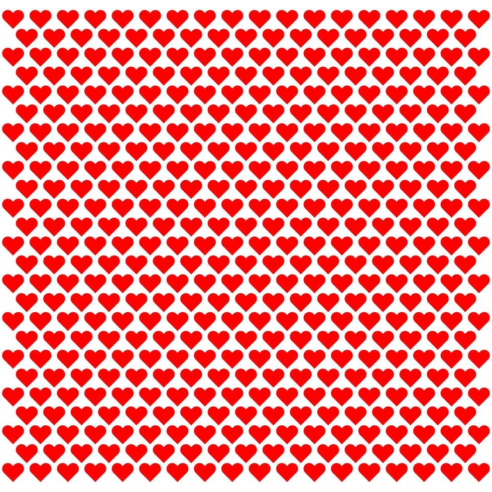 Vector Valentines seamless pattern with red hearts on white background. Vector illustration. EPS10