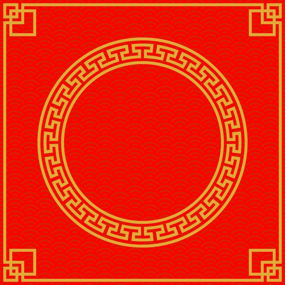 Chinese New Year 2021 banner and background, circular vector template. eps10