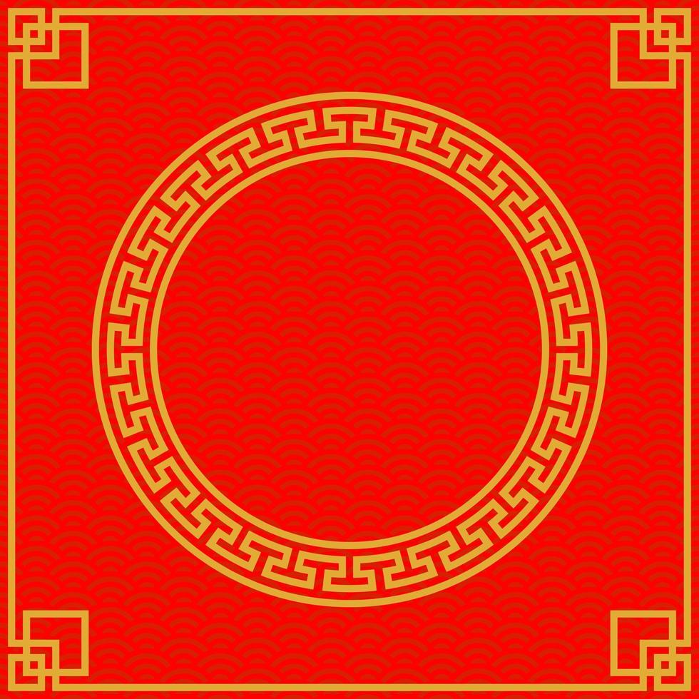 Chinese New Year 2021 banner and background, circular vector template. eps10