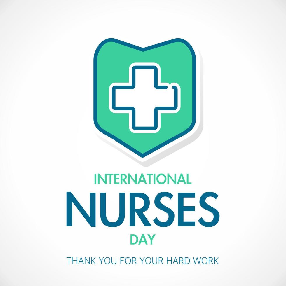 International Nurse's Day. Postcard, banner for the holiday. Vector illustration. Medicine, masks, medical workers.