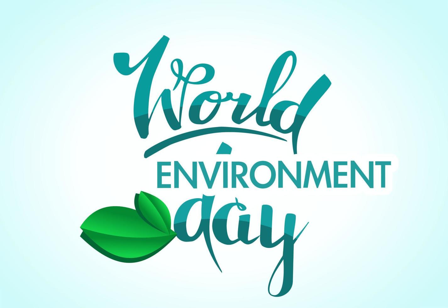 World Environment Day. Banner on the theme of ecology and caring for nature. Planet earth. vector