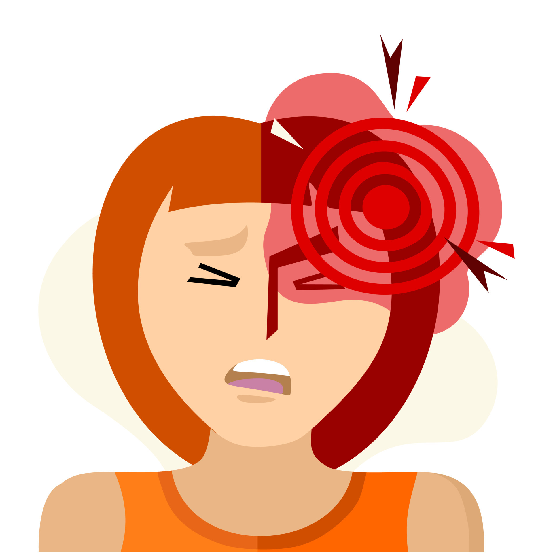Headache, migraine, visual aura. An image of pain in one side of the head.  Cartoon illustration for informational posters, articles, websites, and  mobile apps. 5389853 Vector Art at Vecteezy