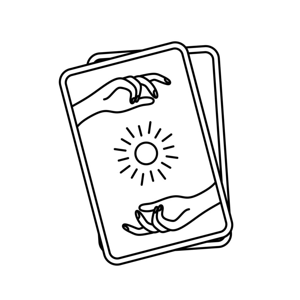 Tarot cards. Magical symbols doodles esoteric boho mystical hand - drawn elements stone crystals . Magical vector elements