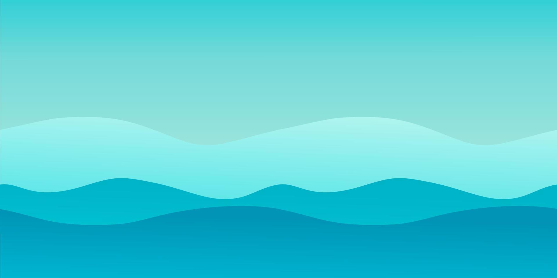 fondo vectorial abstracto, ondas de diferentes tonos de turquesa. un protector de pantalla para un gadget, un fondo para una postal o un póster. vector