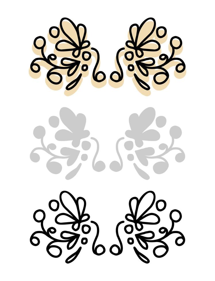 Floral beautiful vignette, lace header pattern. vector