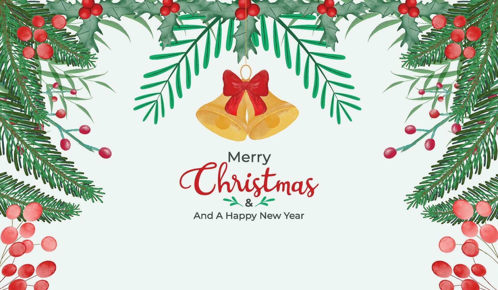 Christmas Background or card with Christmas tree fir branches vector