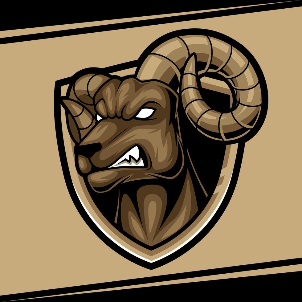 bighorn sheep esport logo mascot illustration vector