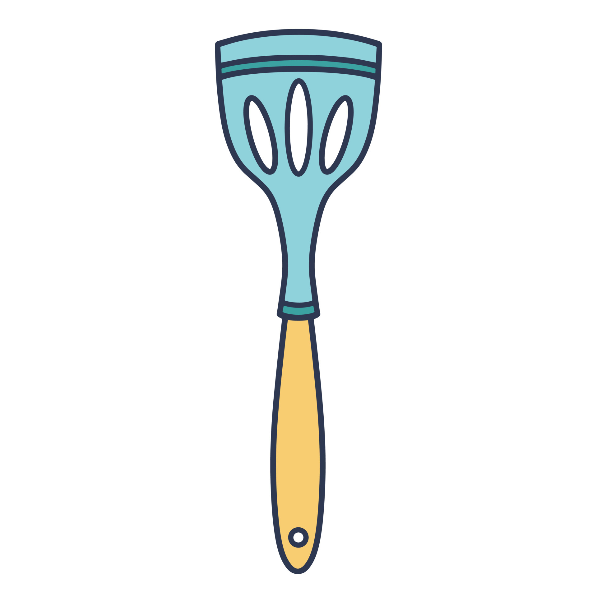 Cute Silicone Spatula Graphic Design Stock Illustration - Download