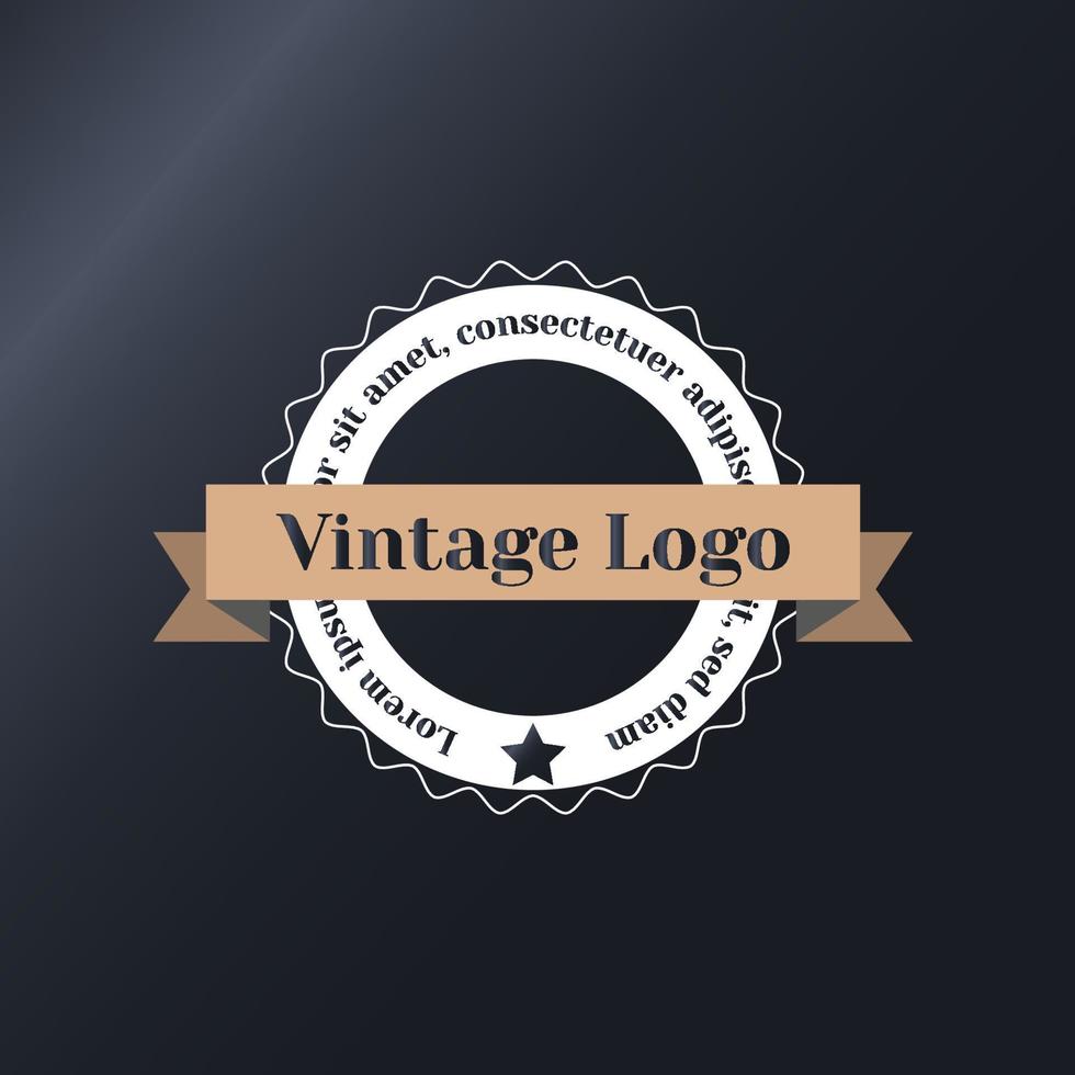 Template logo vintage retro. Design modern vector