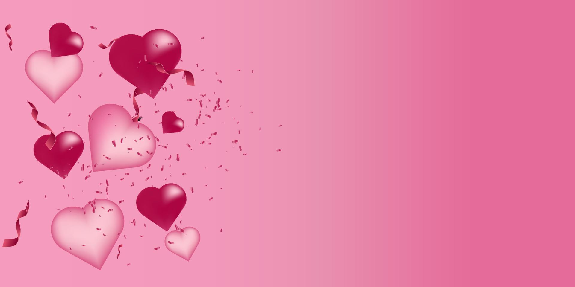 hermoso rosa amor fondo romántico vector