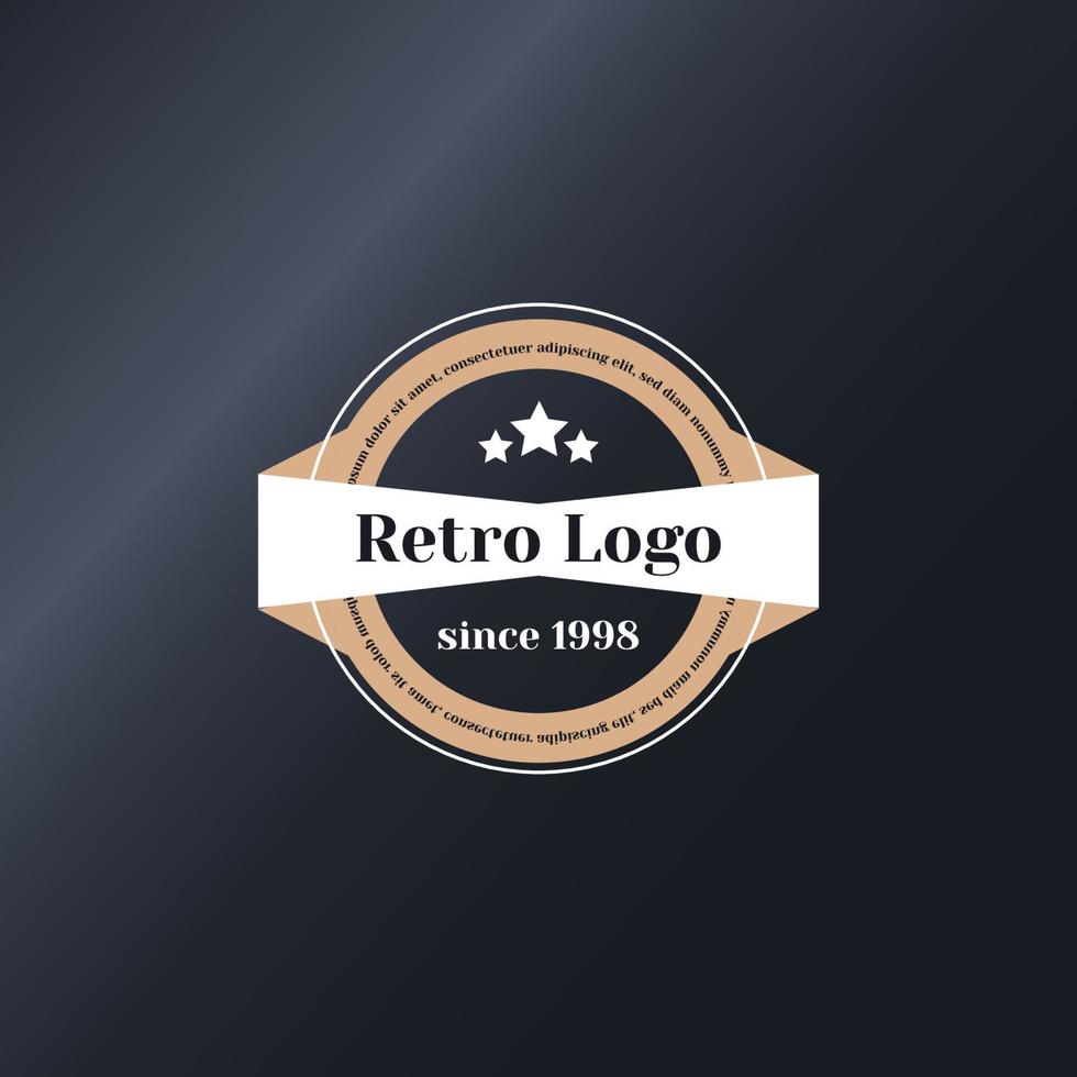 Logo template retro vintage. Design modern classic vector
