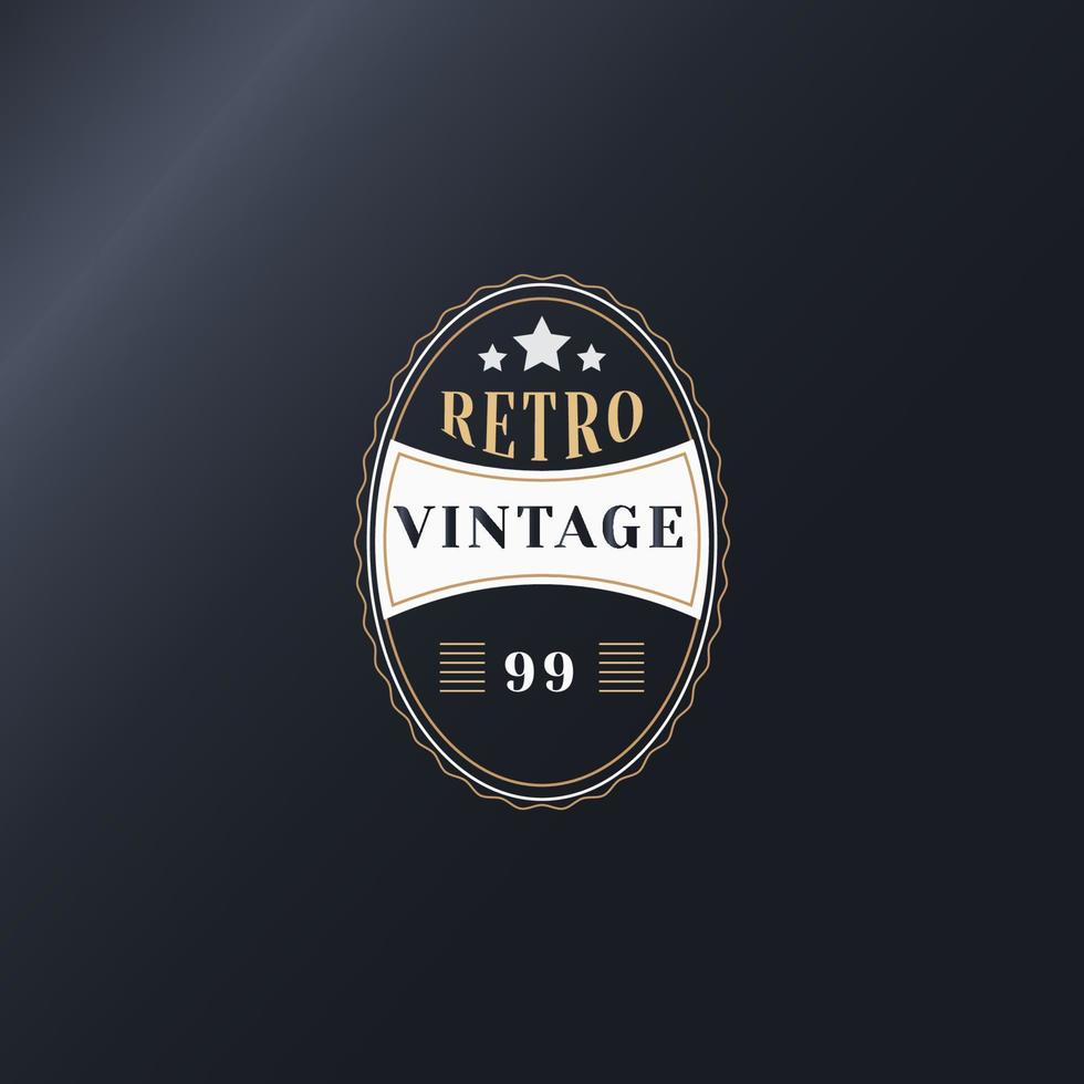 Template logo design vintage retro. vector