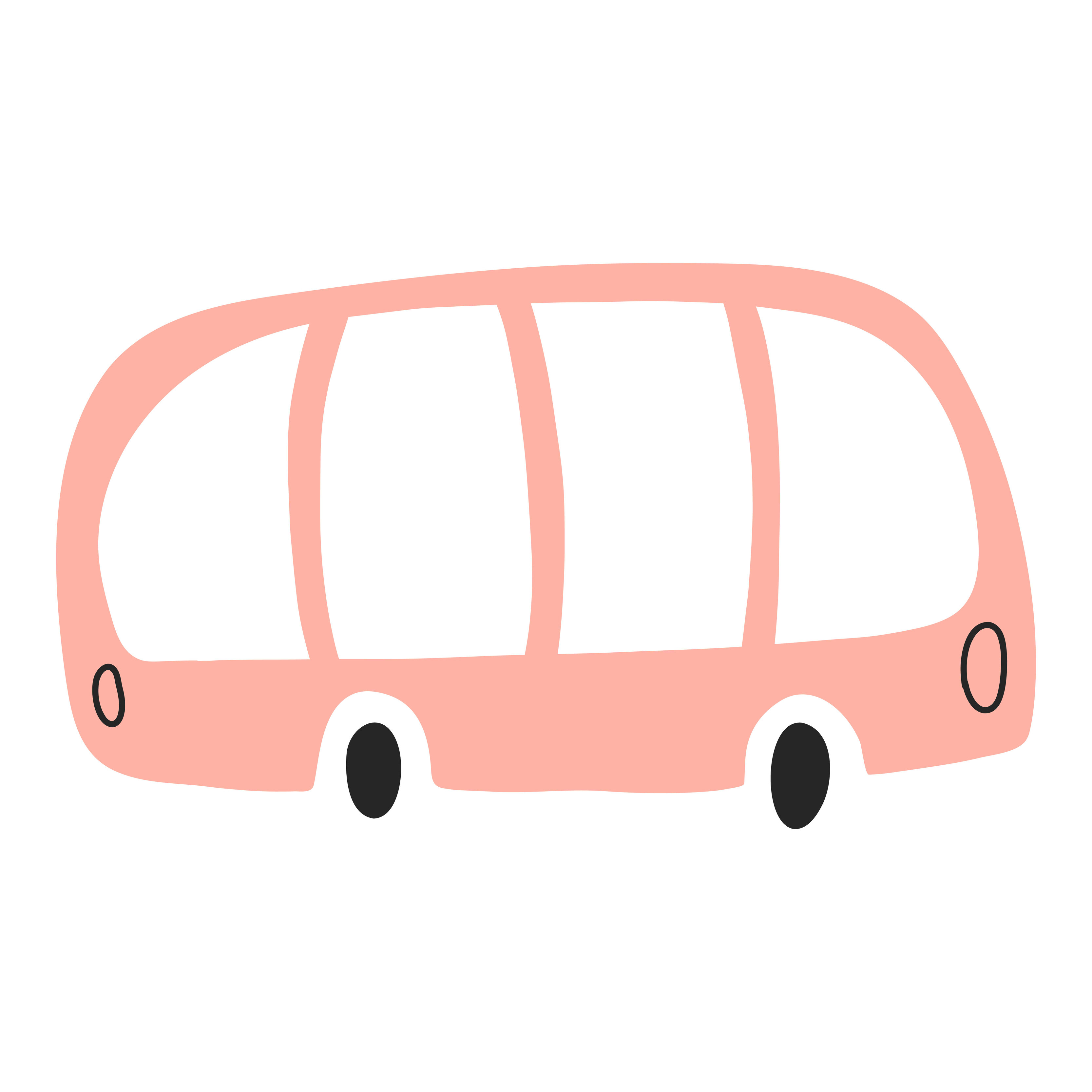 autobús de pasajeros aislado sobre fondo blanco en estilo dibujado a mano  de dibujos animados planos. transporte infantil para guardería, ropa de  bebé, diseño textil y de productos, papel pintado, papel de