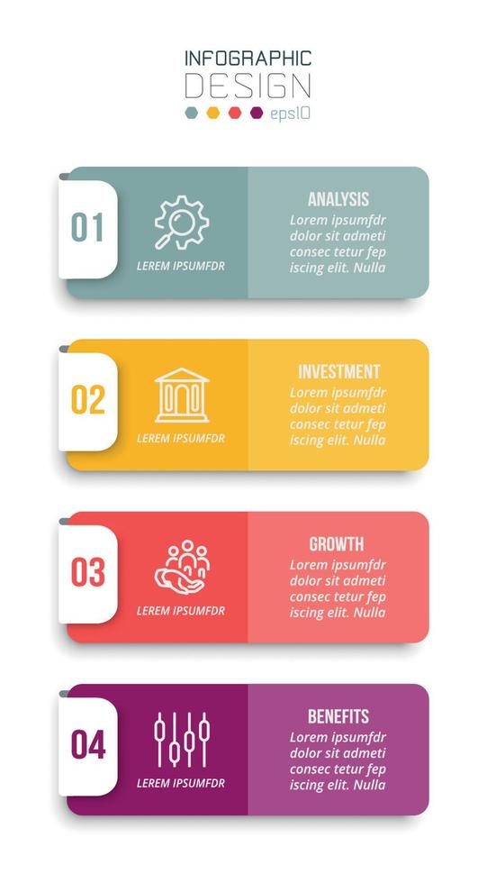 Infographic template business concept  with workflow. vector