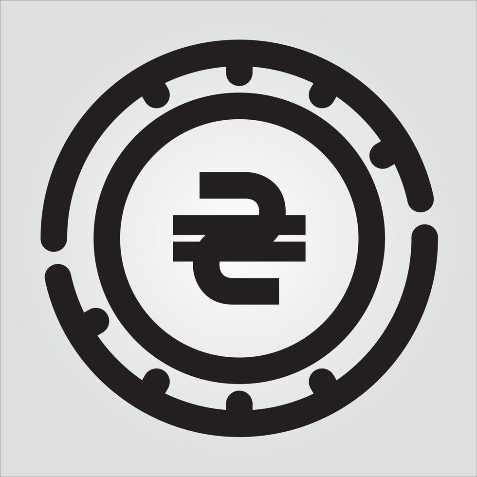 Isolated Outlined Hryvna Currency Transparent Scalable Vector Graphic Icon Pro Vector