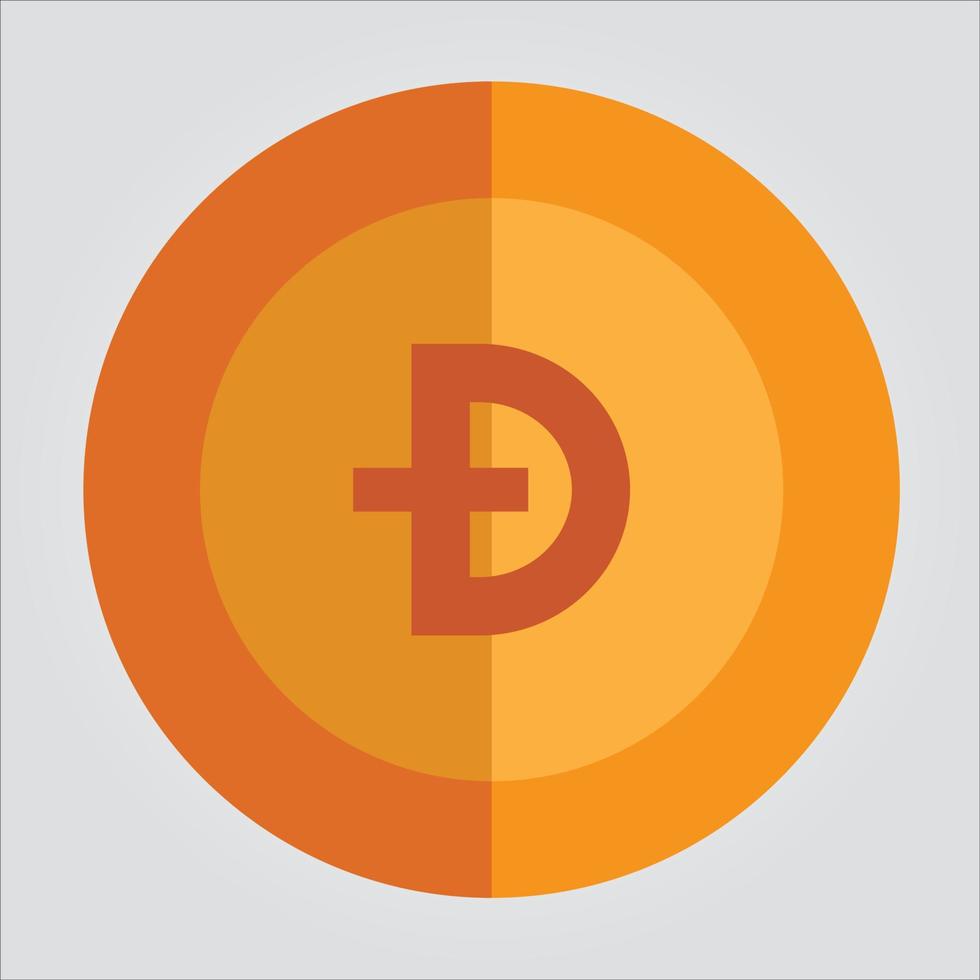 Isolated Dogecoin Currency Transparent Scalable Vector Graphic