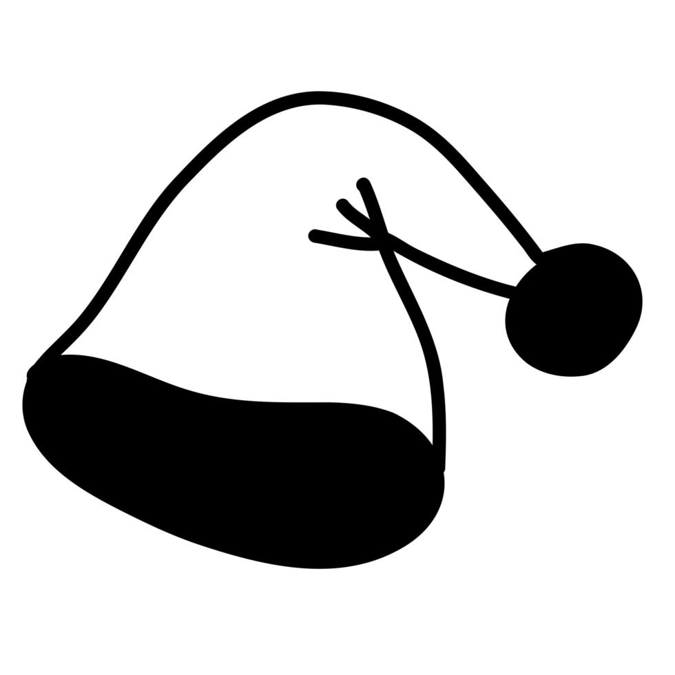 Hand drawn doodle of Santa Claus' winter cap in vector format.