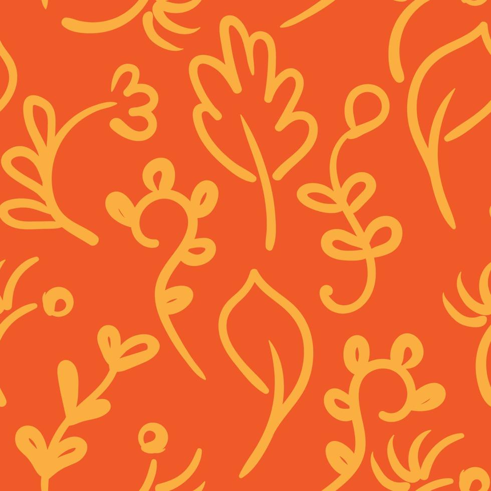 Twigs seamless pattern. Fall background. vector