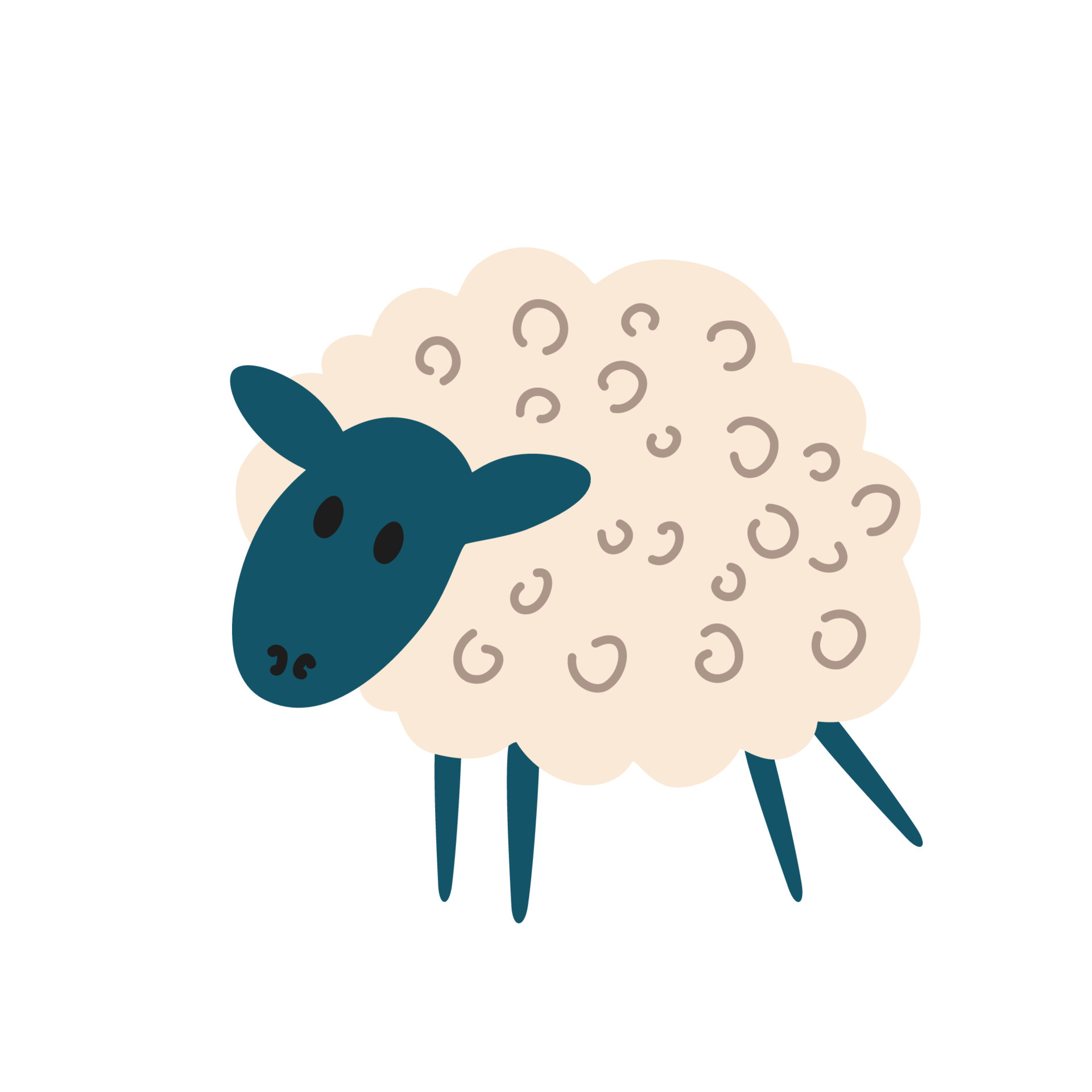 Cartoon sheep. Cute lamb. Farm animal. Vector illustration isolated on the  white background. 5391055 Vector Art at Vecteezy