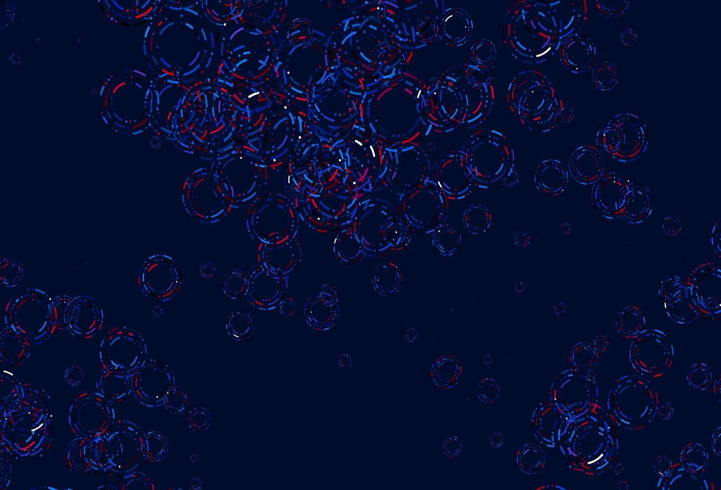 Fondo de vector azul claro, rojo con burbujas.