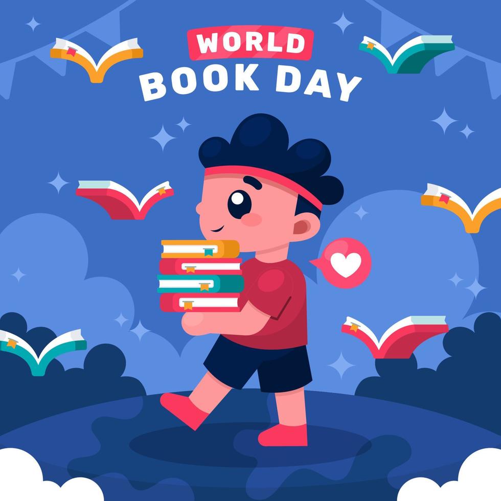 concepto del día mundial del libro vector