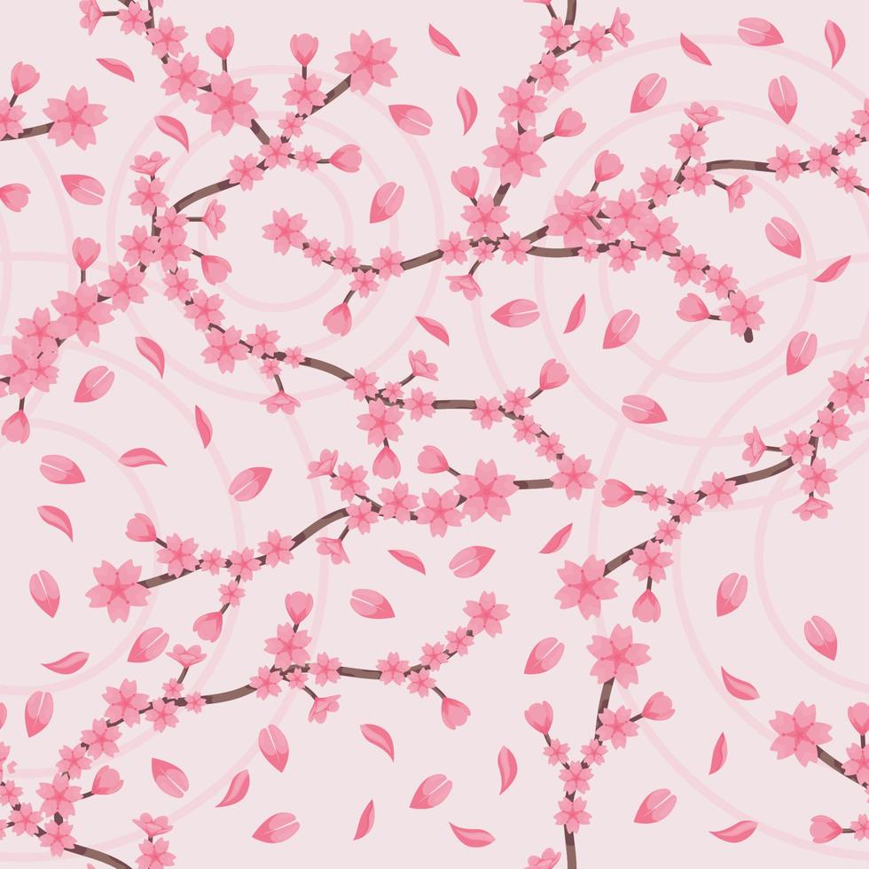 flor de cerezo rosa vector