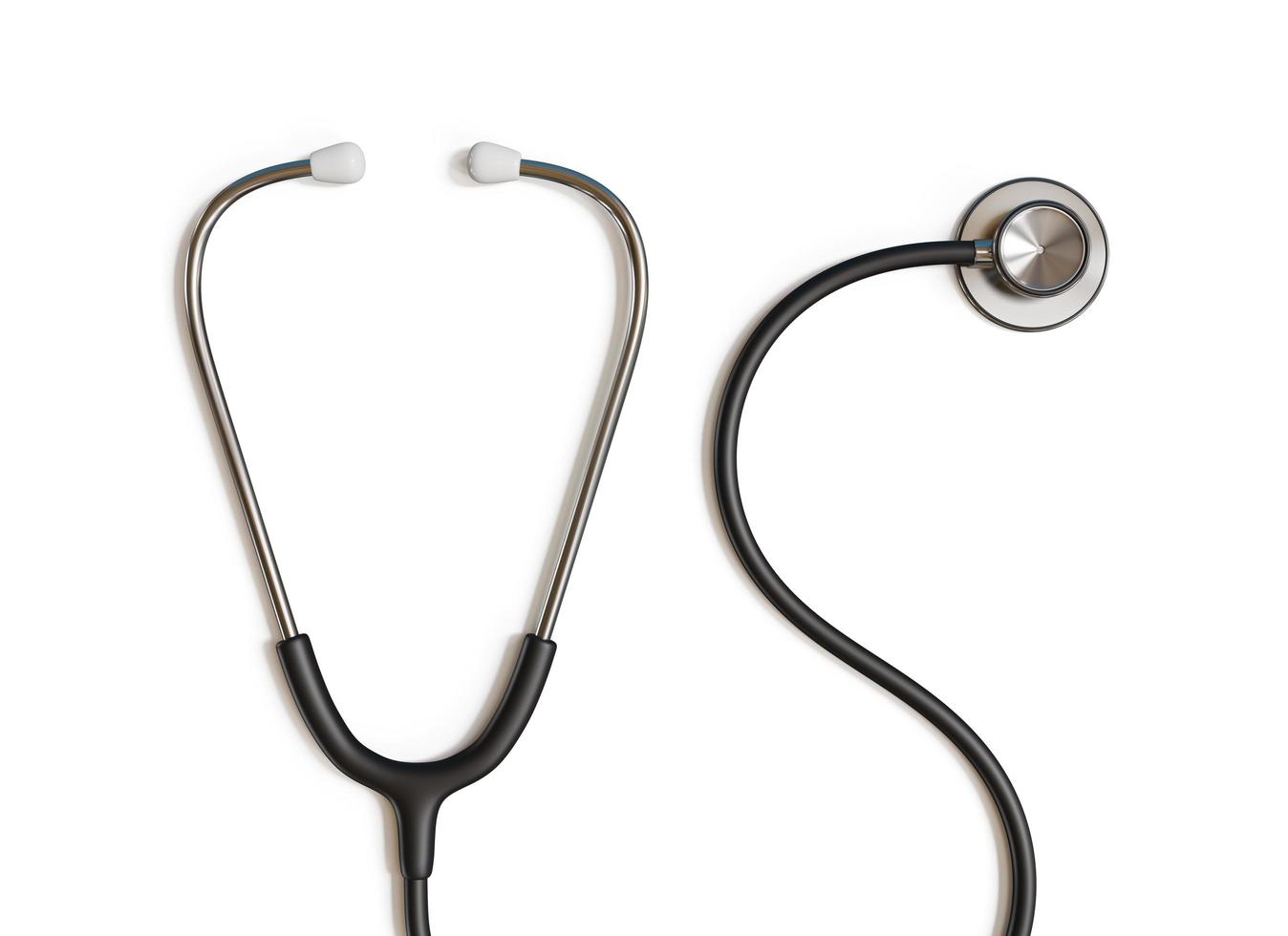 Stethoscope isolated on white background, Health care concept, 3D rendering. photo