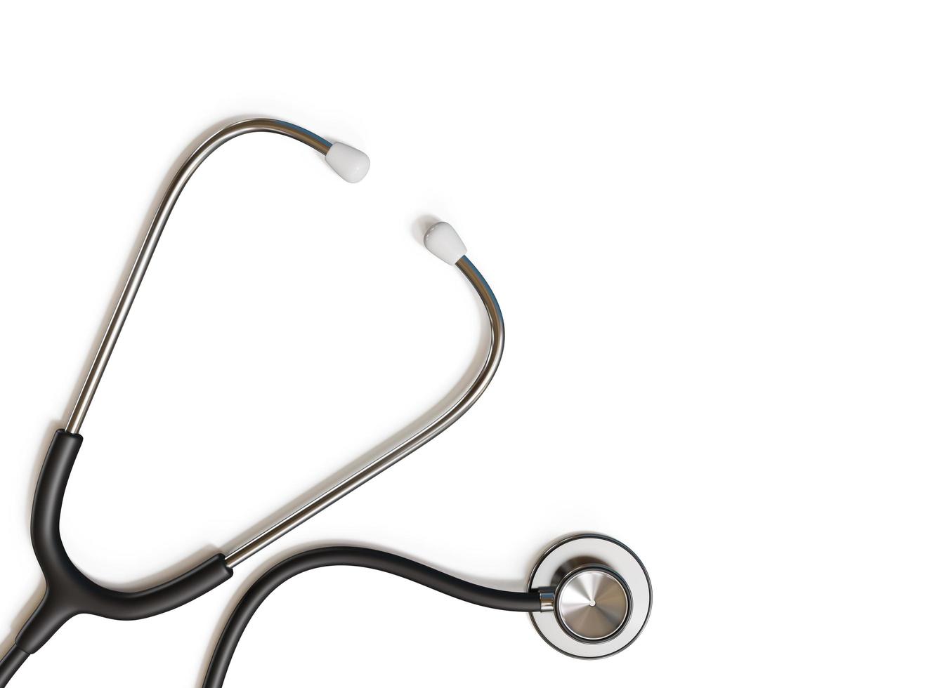 Stethoscope isolated on white background, Health care concept, 3D rendering. photo
