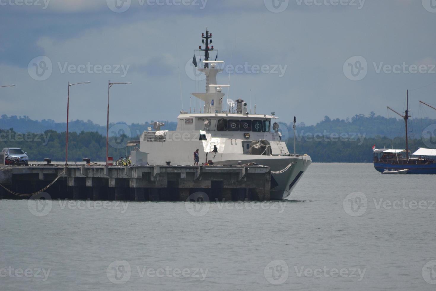 Patrol military boats mooring at the navy dock photo